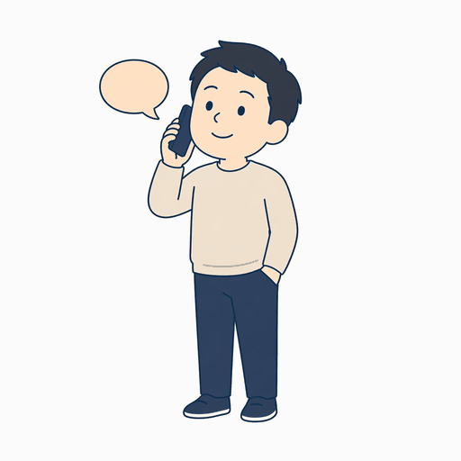 お客様がスマホでお問い合わせをしている様子